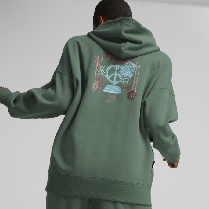 Dyp Skog Puma På Salg I Sentrum Oversized Hettegenser For Kvinner