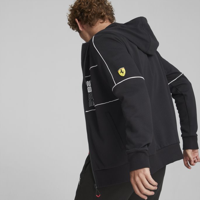 Puma På Tilbud Scuderia Ferrari Race Slim Fit Hettejakke Herre Svart