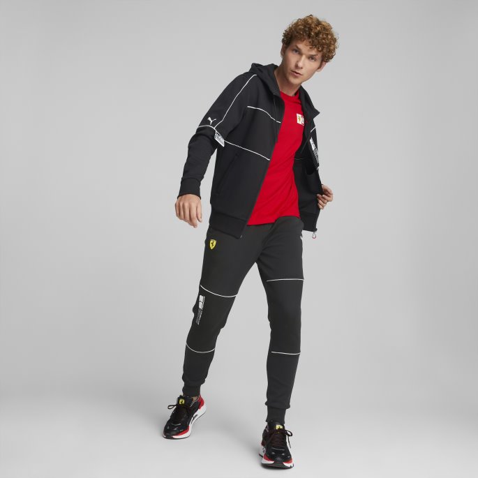 Puma På Tilbud Scuderia Ferrari Race Slim Fit Hettejakke Herre Svart