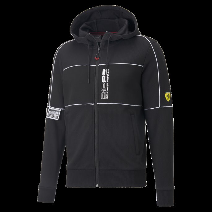 Puma På Tilbud Scuderia Ferrari Race Slim Fit Hettejakke Herre Svart