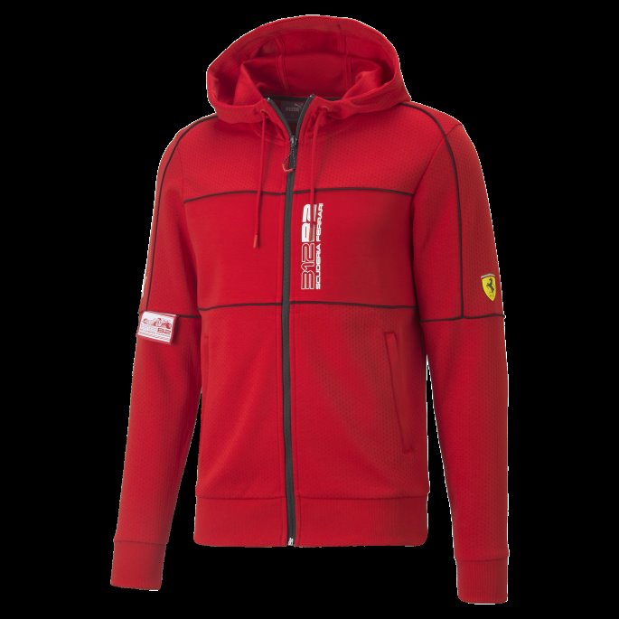 Puma På Tilbud Scuderia Ferrari Race Slim Fit Hettejakke Herre Rosso Corsa