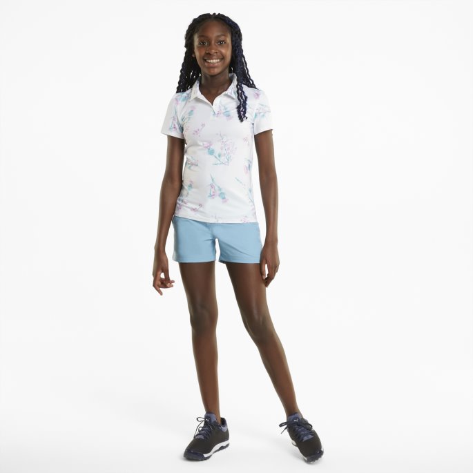 Puma På Tilbud Mattr Lowlands Golf Poloskjorte Ungdom Lys Hvit-lilla Pop