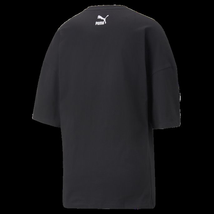 Retro Oversized T-skjorte Damer Puma På Tilbud Svart