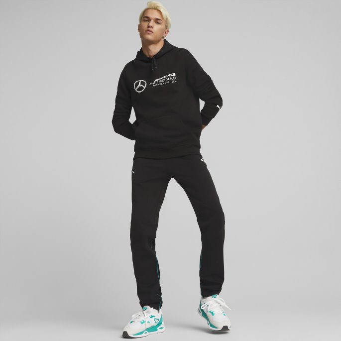Puma På Salg Mercedes-amg Petronas Motorsport F1 Essentials Fleece Hettegenser Svart