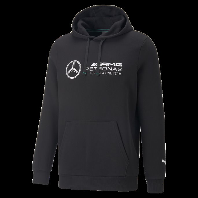 Puma På Salg Mercedes-amg Petronas Motorsport F1 Essentials Fleece Hettegenser Svart