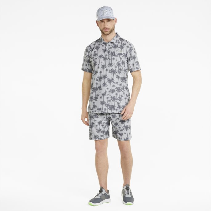 Høy Stige-stille Skygge Puma På Tilbud X Palm Tree Crew Palm Golf Poloskjorte Herre