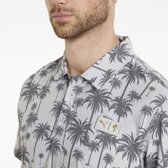 Puma På Tilbud X Palm Tree Crew Palm Golf Polo Skjorte Herre Høy Stige-stille Skygge