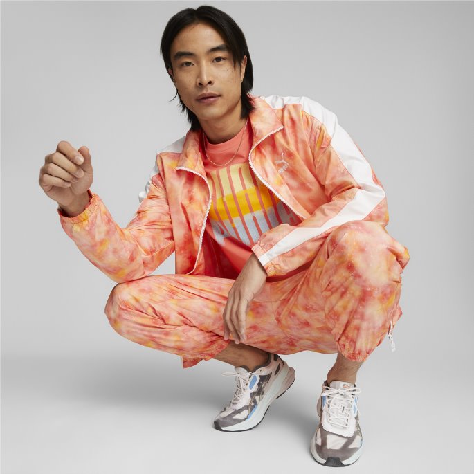 Summer Squeeze T7 Treningsjakke For Menn Laks-aop Puma På Tilbud