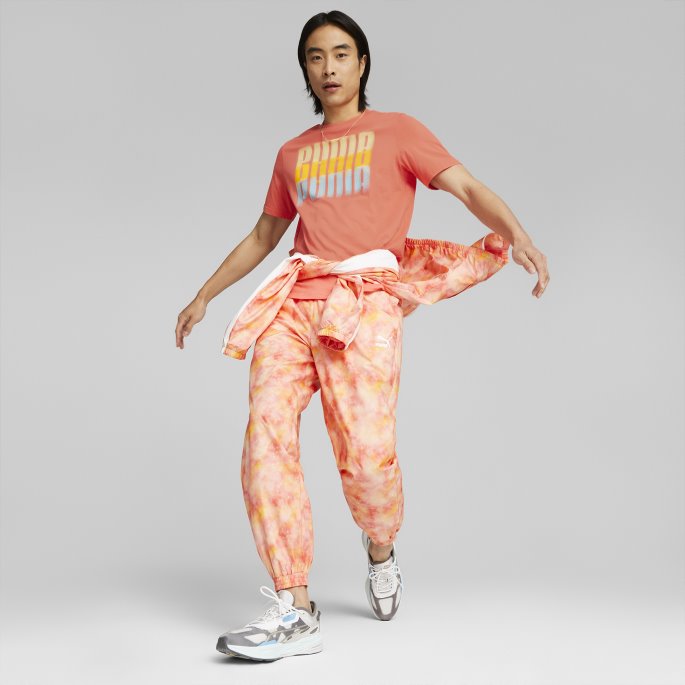 Summer Squeeze Herre Grafisk T-skjorte Puma På Tilbud Laks
