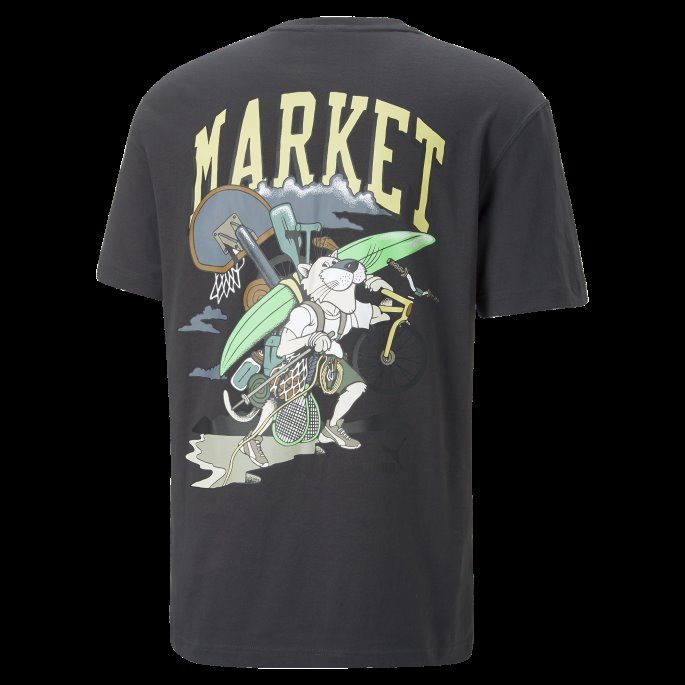 Phantom Black Puma På Salg X Market Grafisk Tee Menn