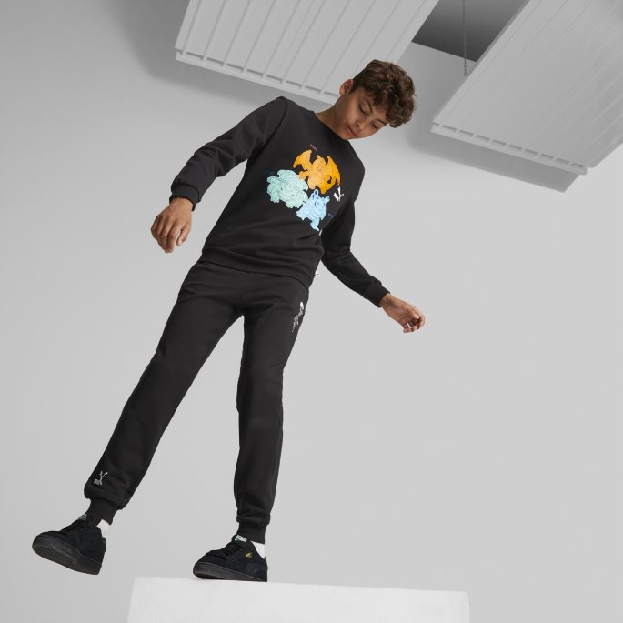 Puma På Tilbud X Pokmon Crewneck Sweatshirt Ungdom Svart