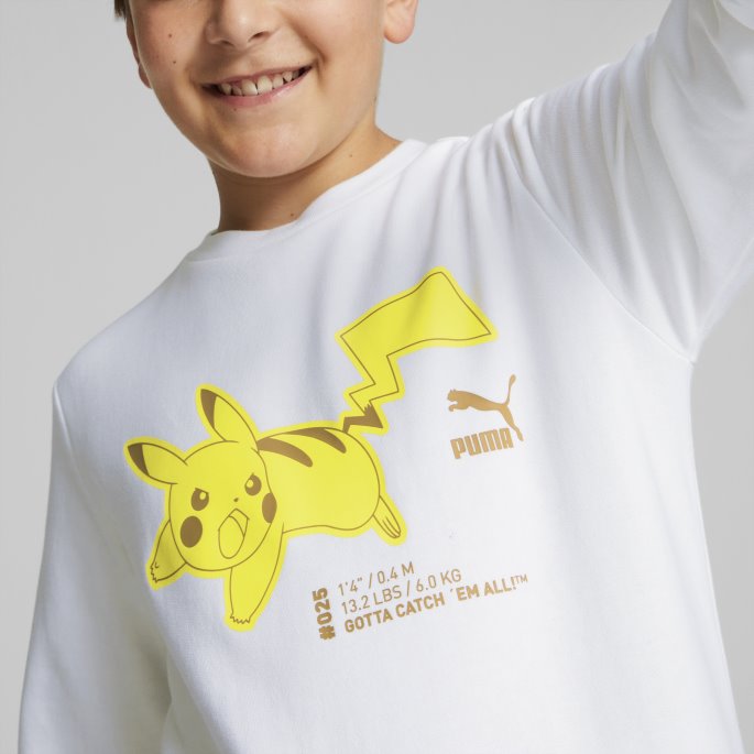Puma På Tilbud X Pokmon Crewneck Sweatshirt Ungdom Hvit