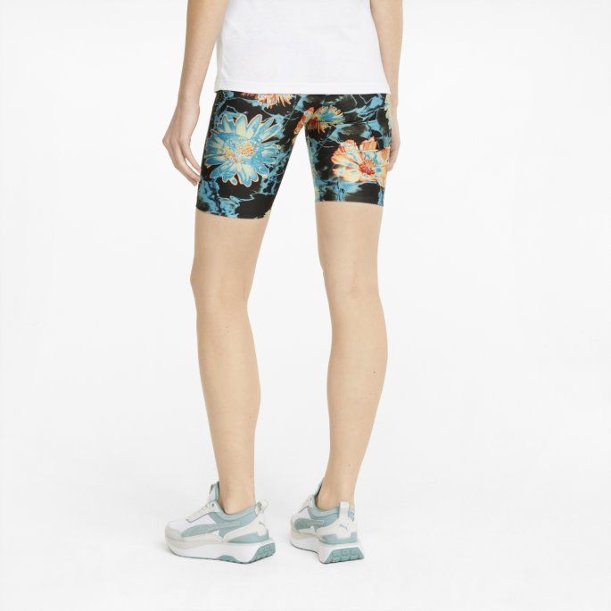 Svart Skjult Blomst Høy Midje 7' Dameshorts Puma På Salg