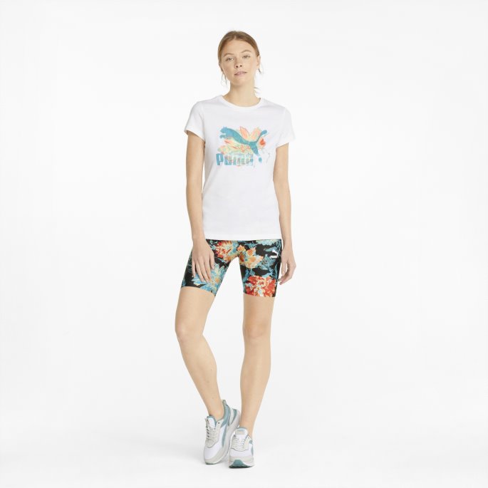 Svart Skjult Blomst Høy Midje 7' Dameshorts Puma På Salg