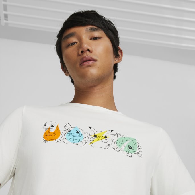 Puma På Tilbud X Pokmon Grafisk Tee Menn Hvit