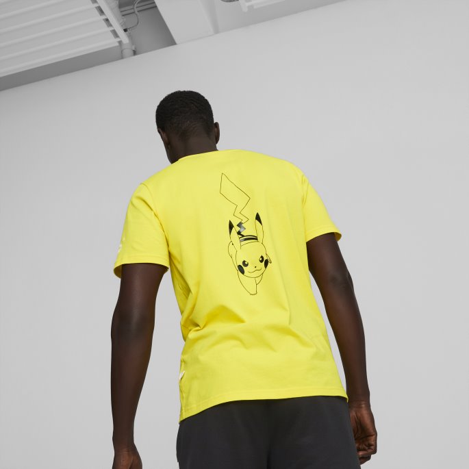 Puma På Tilbud X Pokmon Grafisk T-skjorte For Menn Empire Gul