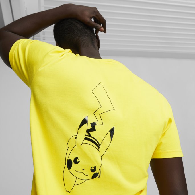 Puma På Tilbud X Pokmon Grafisk T-skjorte For Menn Empire Gul