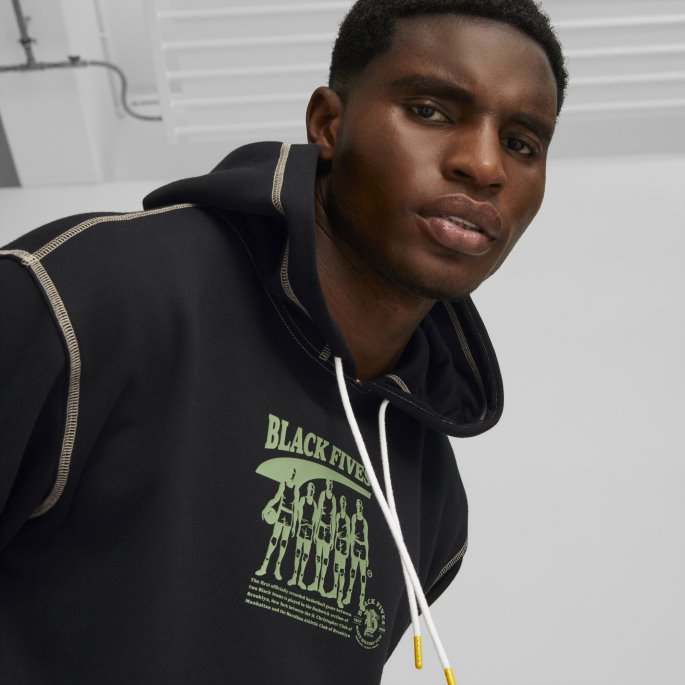 Puma På Tilbud X Black Fives Basketball Hettegenser Menn Svart