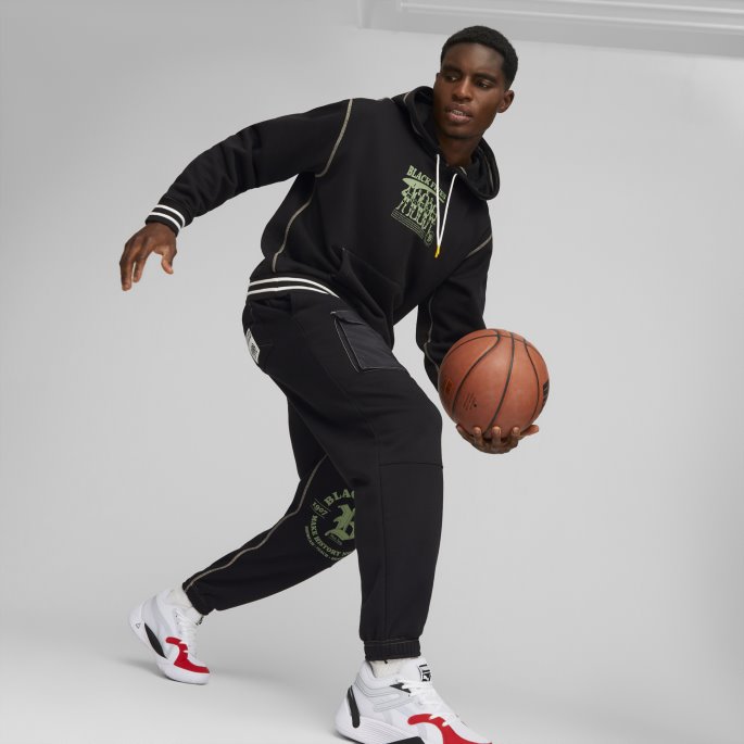 Puma På Tilbud X Black Fives Basketball Hettegenser Menn Svart
