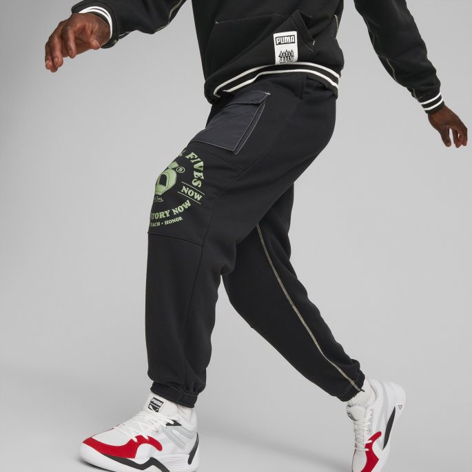 Puma På Tilbud X Black Fives Basketball Joggebukse Herre Sort
