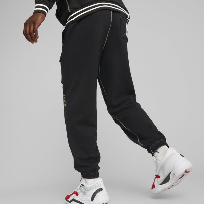Puma På Tilbud X Black Fives Basketball Joggebukse Herre Sort