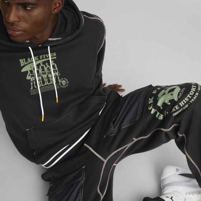 Puma På Tilbud X Svart Femmer Basketball Joggebukse For Menn Svart