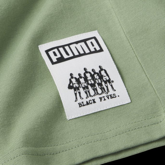 Puma På Tilbud X Svart Femmer Langermet Basketball-t-skjorte For Menn Støvete Grønn