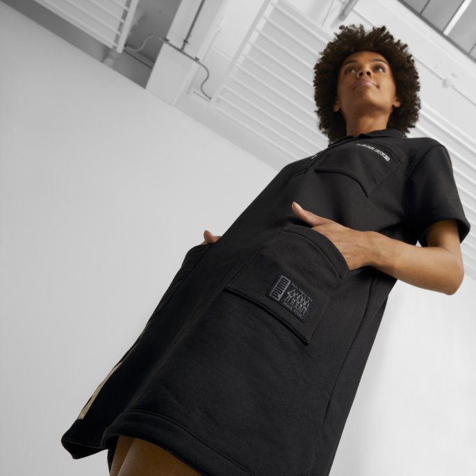 Puma På Tilbud X Svart Femmer Dame Basketball Jersey Kjole Svart