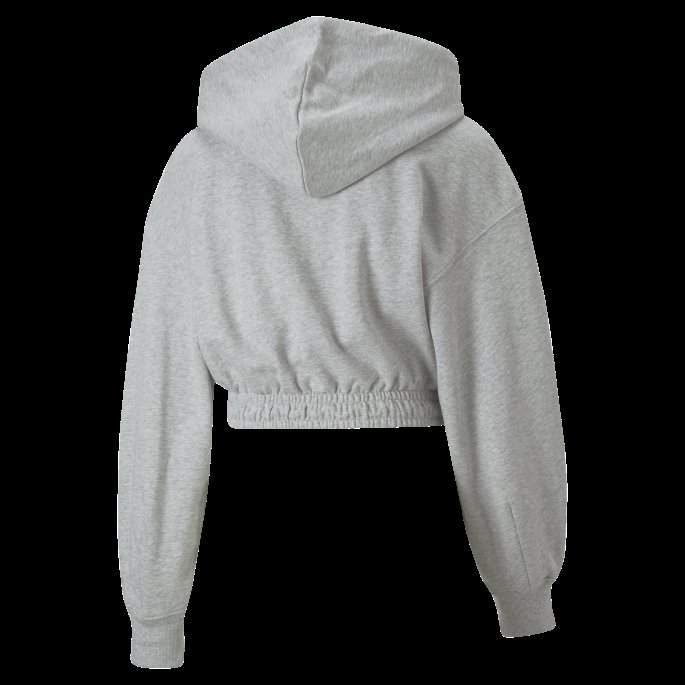 Classics Cropped Dame Hettegenser Lys Grå Lyng Puma På Tilbud