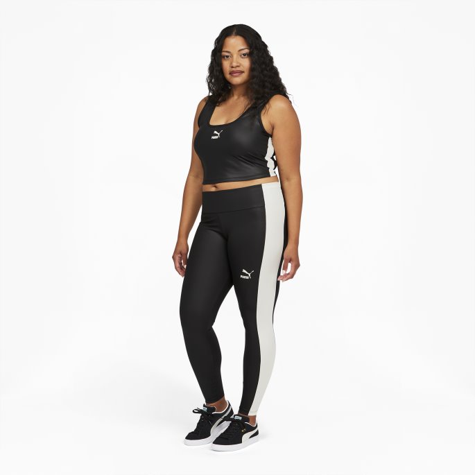 Puma På Tilbud T7 Skinnende Kvinners Leggings Med Høy Midje Pl Svart-berørt