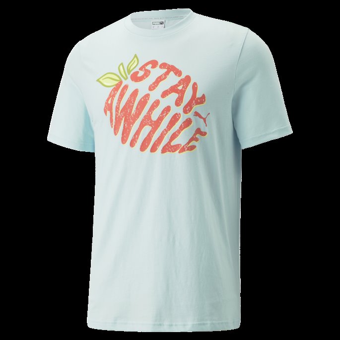 Puma På Tilbud Light Aqua Summer Squeeze Grafisk T-skjorte For Menn