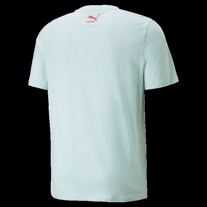 Puma På Tilbud Light Aqua Summer Squeeze Grafisk T-skjorte For Menn