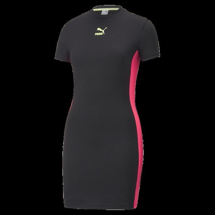 Summer Squeeze Kvinners Kortlengde T-skjorte Svart Puma På Salg