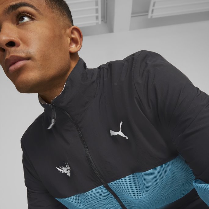 Black-sunset Glow Puma På Tilbud Melo Clyde Basketball Jakke Menn