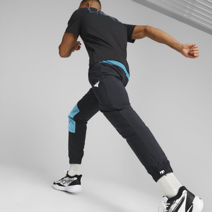 Black-sunset Glow Puma På Salg Melo Clyde Basketball Bukser Menn