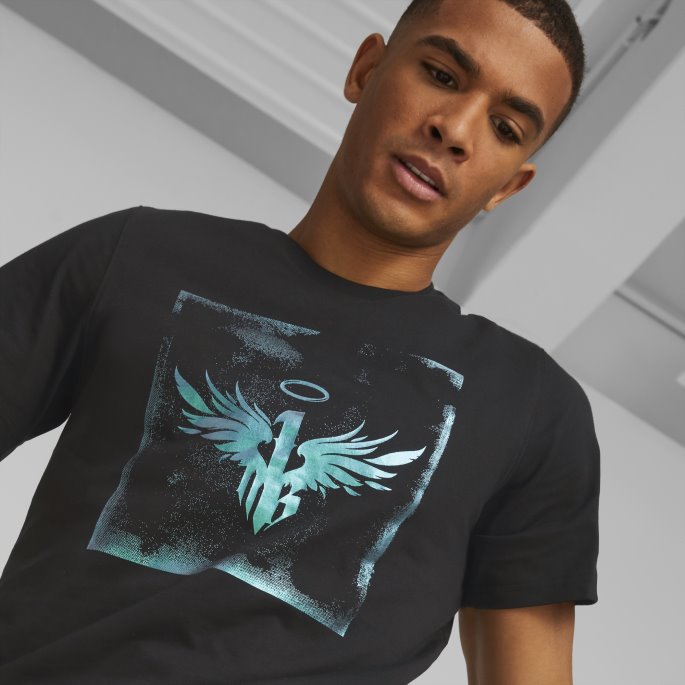Puma På Salg Melo One Sjelden Basketball Tee Menn Svart