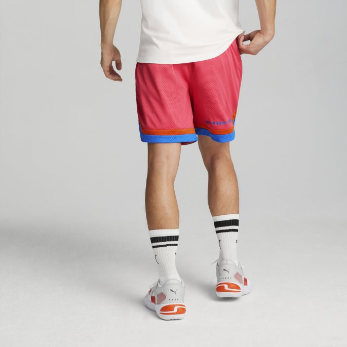 Hot Coral Puma På Salg Melo One Stripe Basketballshorts Menn