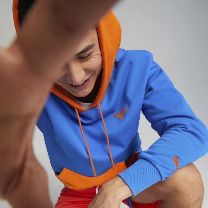 Melo Colourblock Basketball Hettegenser Herre Ultrablå Puma På Salg