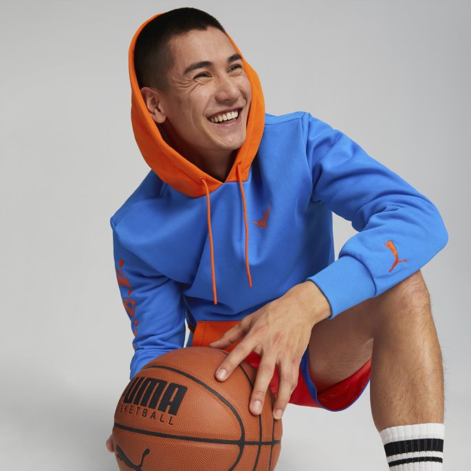 Melo Colourblock Basketball Hettegenser Herre Ultrablå Puma På Salg