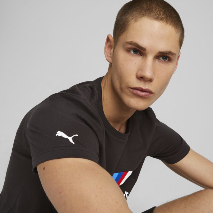 Svart Puma På Salg Bmw M Motorsport Ess Logo Tee Herre