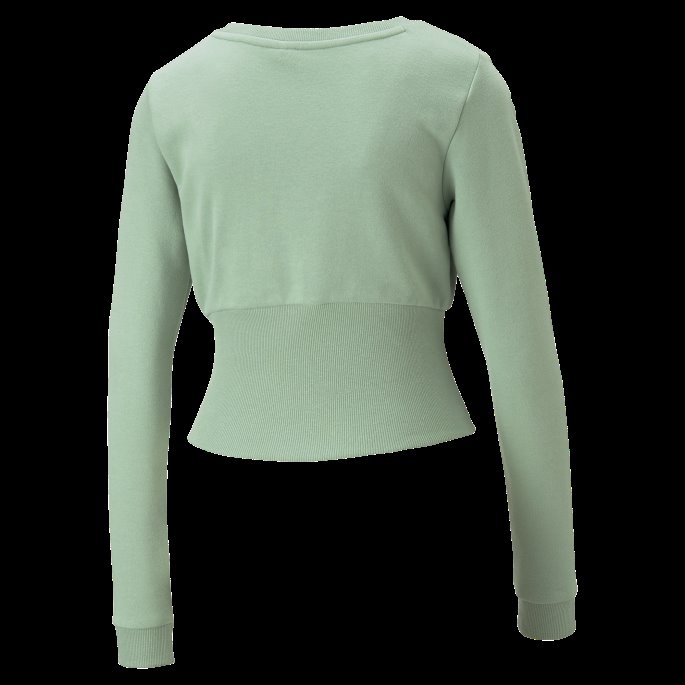 Puma På Tilbud X Pamela Reif Classics Crewneck Sweatshirt Dame Granittgrønn