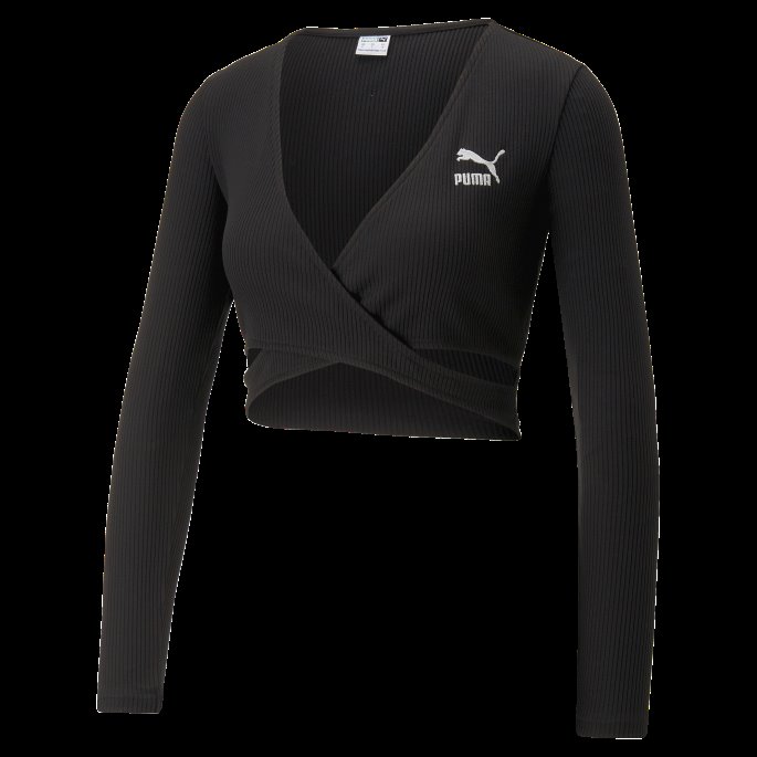 Puma På Tilbud X Pamela Reif Classics Cutout Wrap Top Dame Svart