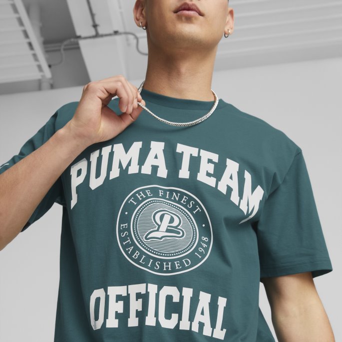 Puma På Salg Team Grafisk Tee Menn Varsity Green