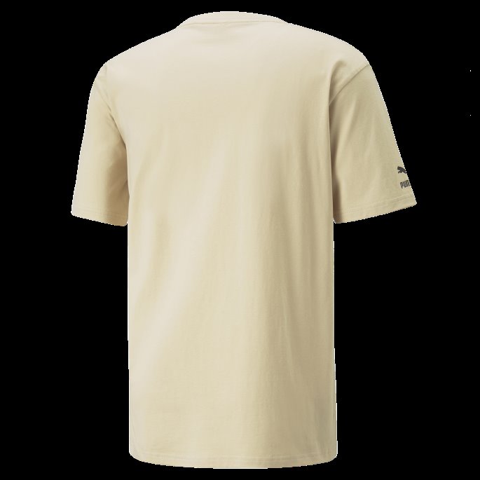 Puma På Salg Team Grafisk Tee Menn Lys Sand