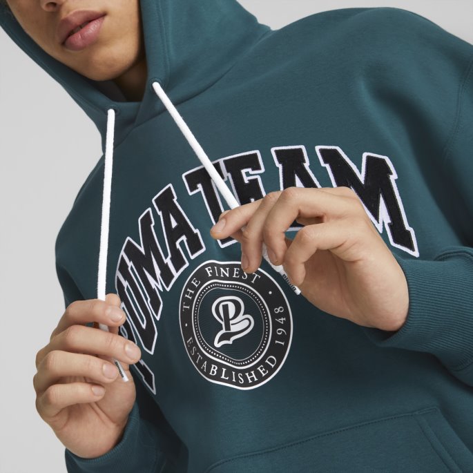 Puma På Salg Team Fleece Hettegenser Menn Varsity Green