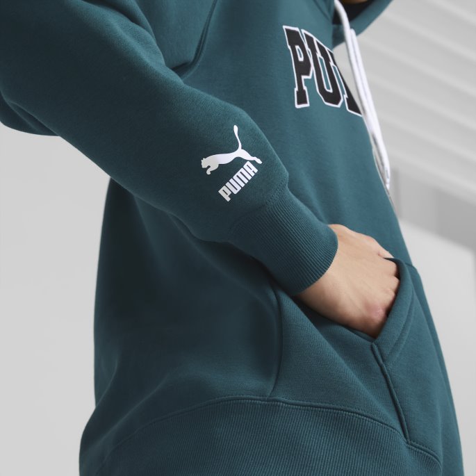 Puma På Salg Team Fleece Hettegenser Menn Varsity Green
