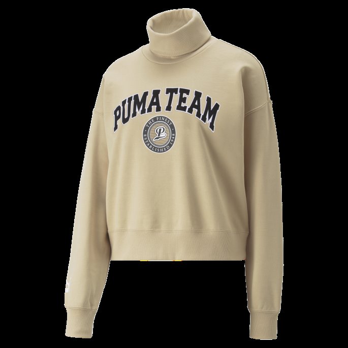 Puma På Salg Team Avslappet Fleecegenser Dame Lett Sand