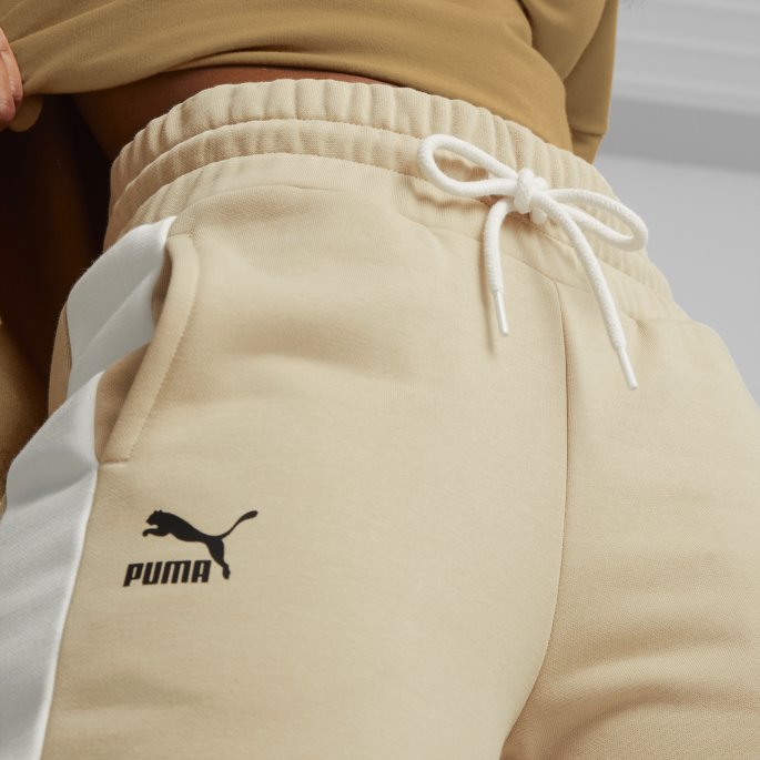 Puma På Salg Team Fleece Joggebukser Kvinner Lett Sand