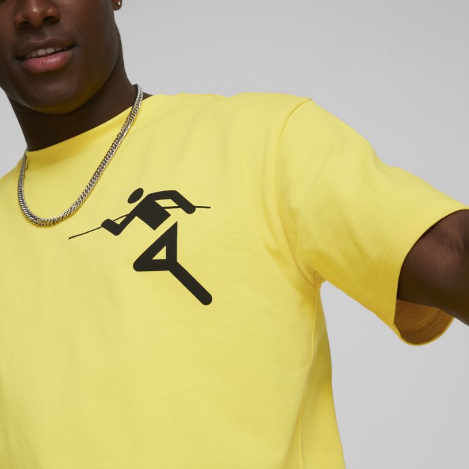 Puma På Salg Heroes Grafisk T-skjorte Solstrålegul