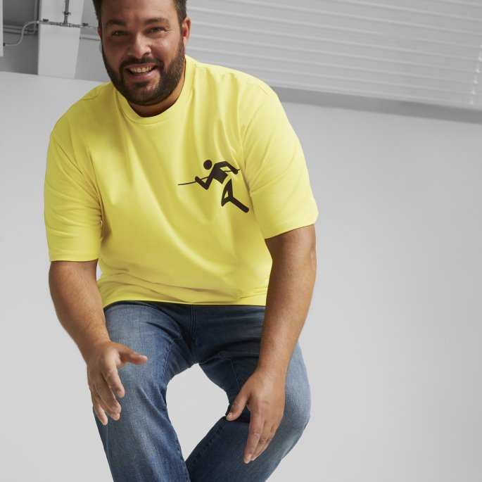 Puma På Salg Heroes Grafisk T-skjorte Solstrålegul